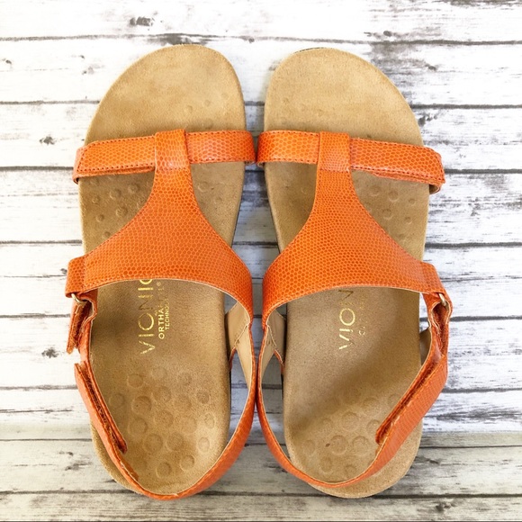 orange vionic sandals